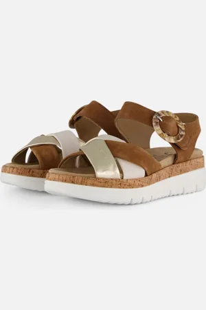 Feyn Sandalen cognac Nubuck - Maat 39