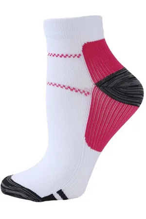 Merkloos Arch Support Compressiekousen - 2 paar - Lage ondersteunende stretchsokken - Plantaire fasciitis sokken - Ademende sokken voor buitensporten - Unisex - Geweldig voor plantaire fasciitis, reizen en sporten - L/XL