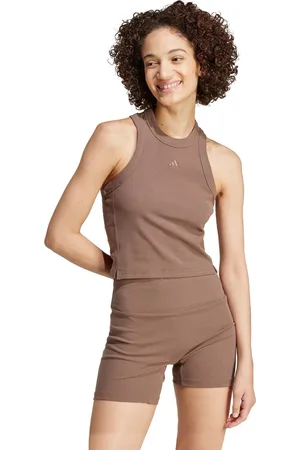adidas Sportswear Lounge Ribbed Crop Tanktop - Dames - - S