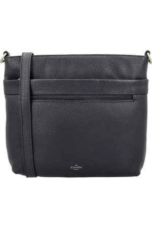 Charm London Washington Schoudertas - Crossbody - Leer - Ritsvakken - Praktisch - - 100% Leer