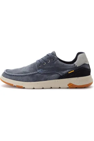 Camel Active Sneakers van canvas met lederen applicaties - Maat menswear-43 - Donker Blauw