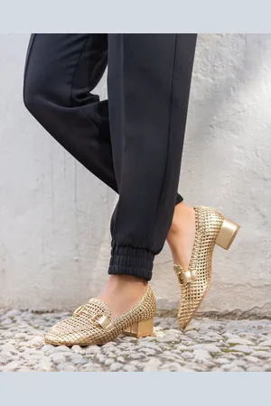 Buonarotti Dames Loafers - Mocassins - - Imitatieleer - Maat 36 - Metallic