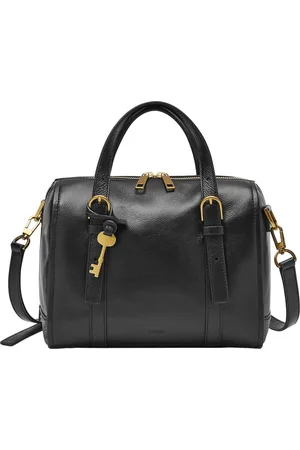 Fossil Schoudertas Handtas Carlie Satchel Zwart