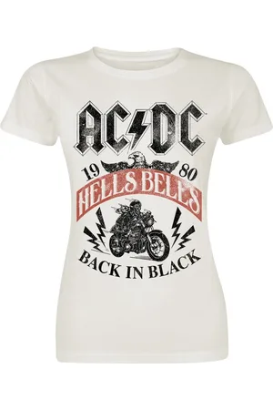 AC/DC Hells Bells T-shirt gebroken M Katoen Dames - Band merch, Bands