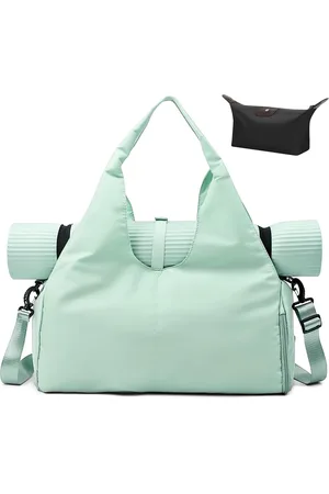 Merkloos Sporttas, reistas met schoenenvak en natvak, grote sporttas voor heren en dames, waterdichte trainingstas, yogatas voor yogamatten en yoga-accessoires, fitnesstas