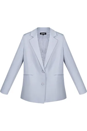 Merkloos Grijze Blazer met Leopard print - Blazer voor dames