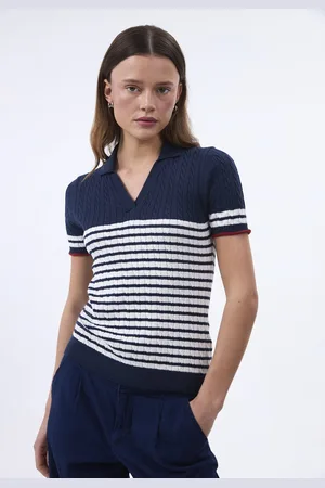 Felix Hardy Tricot Polo Shirt Korte Mouwen Dames - M