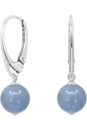 ARLIZI 2380 Oorbellen angeliet kraal hanger - sterling - 3 cm