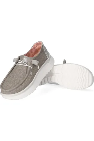 Hey dude Wendy Peak Chambray Dames Instappers Walnut - Maat 37