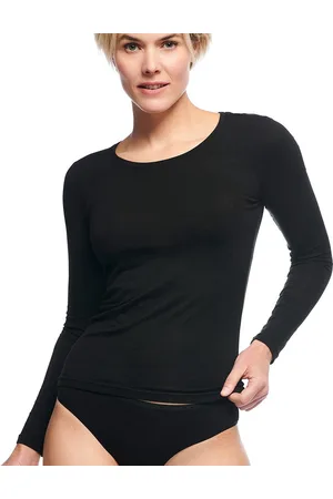 Bamboo Basics Comfortabel & Zijdezacht Lara - Bamboe T-Shirts (Multipack 2 stuks) Dames - Lange Mouwen - - L