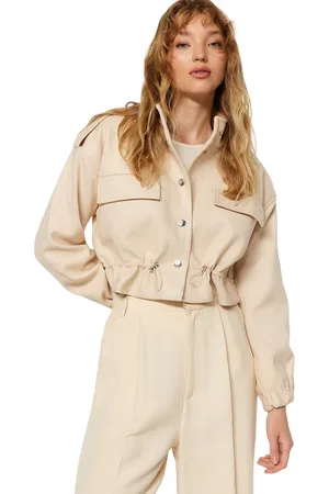 Trendyol Oversized Wijd Uitgesneden Jas Met Gesmokte Details Twoaw24Kb00001