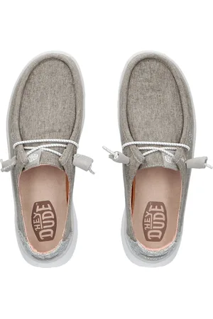 Hey dude Wendy Peak Chambray Dames Instappers Walnut - Maat 42