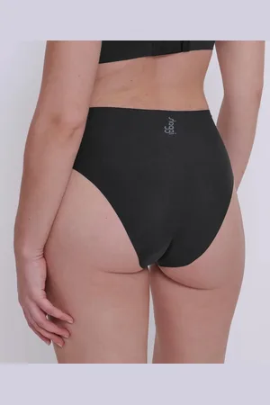Sloggi Zero Feel taille slip dames 2.0 - High waist - Hoge naadloze dames onderbroek - Katoenen kruisje - Schijnt niet door - Zwart - Beige - Donkerblauw - S