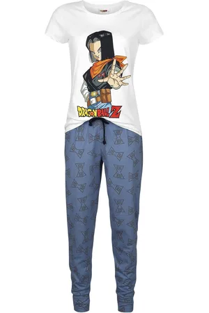 Dragon Ball Z Android 17 Pyjama wit-blauw XL Polyester