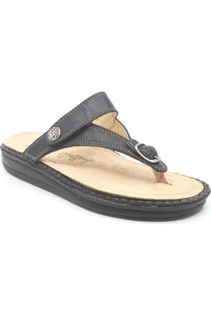 FinnComfort Alexandria S zwarte teenslipper