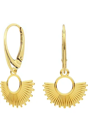 ARLIZI 2379 Oorbellen zon oorhangers - verguld - 3 cm