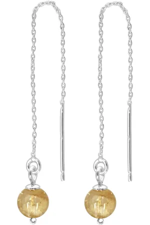 ARLIZI 2370 Doortrekoorbellen citrien kraal - sterling - 4 cm