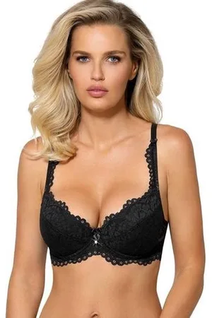 Roza Zwarte Push Up BH Jacky Cup: 85C