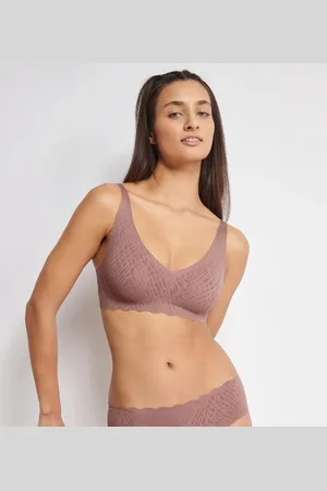 Sloggi Zero feel Soft Bra Bliss - Naadloze BH top - Kanten bralette met brede bandjes - XL
