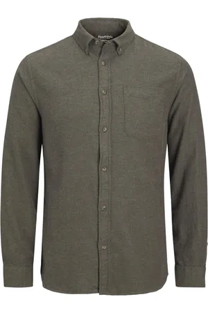 JACK & JONES JACK&JONES JJECLASSIC MELANGE SHIRT LS SN Heren Overhemd - Maat S