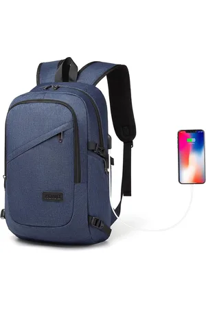 Kono Laptoprugzak Anti-diefstal Reizen Zakelijk Werk Computerrugzak met USB-poort Lichtgewicht laptoptas Schoolrugzak Schooltas voor jongens Heren Dames Casual Dagrugzak