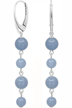 ARLIZI 2382 Oorbellen angeliet kralen - sterling - 6 cm