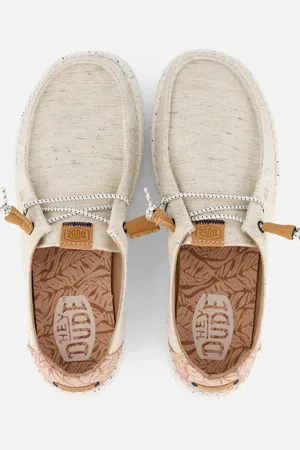 Hey dude Wendy Heathered Slub Tropical Instappers - Dames - Maat 43