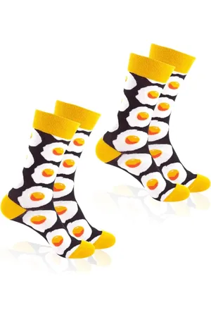 Merkloos 2 Pairs of Fun Socks for Men Colourful Funny Socks Novelty Funny Casual Combed Cotton Crazy Funky Socks for Men Women Christmas Socks Black