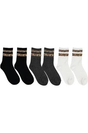 Merkloos 3 Pairs Leopard Print Ankle Socks for Women - Sporty and Fashionable Casual Socks
