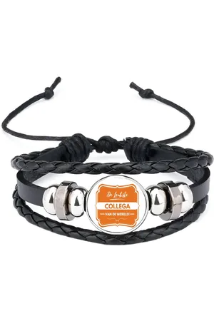 Akyol De leukste collega armband zwart - Collega - beste collega - werk - afscheidscadeau - verjaardagscadeau - kado