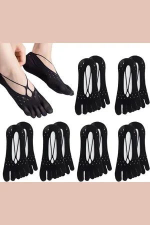 Merkloos Paar Aparte Teensokken voor Dames - Orthopedische Compressiesokken - Onzichtbare Sokken met Lage Voering - Antislip - Ademend - Geschikt voor Sport en Yoga .
