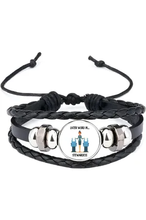 Akyol Later word ik stewardess armband zwart - Werk - stewardessen - cabinepersooneel - luchtvaard - cadeau voor stewardessen