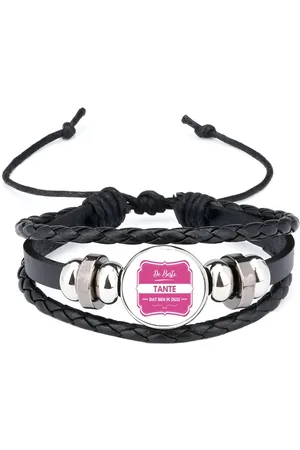 Akyol De beste tante armband zwart - Tante - een tante - verjaardagscadeau - verjaardag - cadeau voor tante - cadeau - kado - geschenk - gift - tante artikelen
