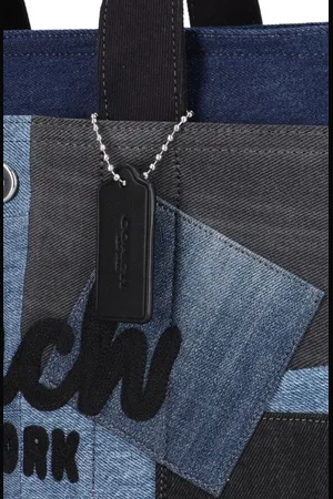 Coach Patchwork Denim Cargo Tote Handtassen Dames - - Maat ONESIZE
