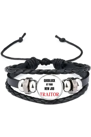 Akyol Goodluck at your new job fucking traitor armband zwart - Afscheid bedank cadeau - collega - werknemer - cadeau - kado - afscheid - nieuwe baan