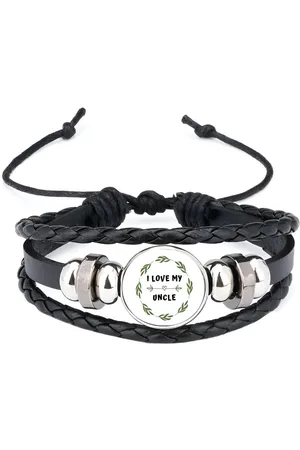 Akyol I love my uncle armband zwart - Oom - liefste oom - verjaardag - cadeautje voor oom - oom artikelen - kado - geschenk