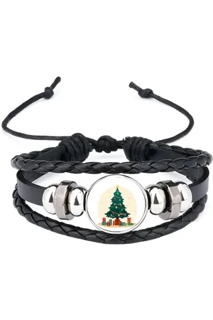 Akyol Kerst kerstboom armband zwart - Kerstmis - kerst beker - winter - kerst - christmas - kerst cadeau