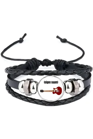 Akyol Rode elektrische gitaar met eigen naam armband zwart - Gitaar - muziek liefhebbers - gitaristen - gitaar liefhebbers - verjaardag - cadeau - kado