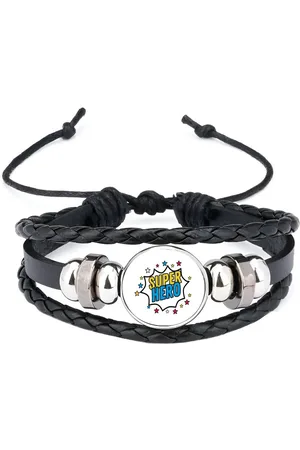 Akyol Super hero armband zwart - Superhelden - een superheld - verjaardagscadeau - kado - gift - geschenk