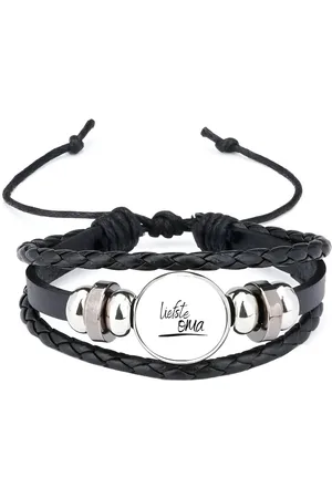Akyol Liefste oma armband zwart - Oma - de liefste oma - verjaardagscadeau - verjaardag - cadeau - cadeautje voor oma - oma artikelen - kado - geschenk - gift