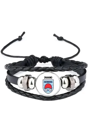 Akyol Swimming met je eigen naam armband zwart - Zwemmen - sport liefhebbers - mensen die houden van zwemmen - zwemdiploma - zwemcadeau - verjaardagscadeau - verjaardag - cadeau - kado - geschenk - gift