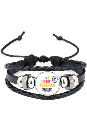 Akyol Docent cadeau - armband zwart - Docent - meester en juffen cadeau - de beste leraar/lerares - afscheidscadeau - collega cadeau - verjaardagscadeau - verjaardag - cadeau - geschenk - leuke cadeau - kado - gift