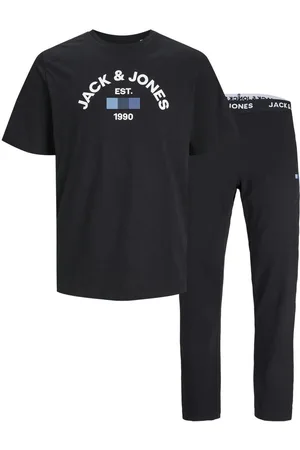 JACK & JONES Pyjama heren korte mouw - JACTHEO - 100% katoenen zomer pyjama - S