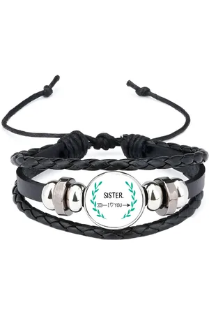 Akyol Sister i love you armband zwart - Zus - de liefste zus - verjaardag - cadeautje voor zus - zus artikelen - kado - geschenk