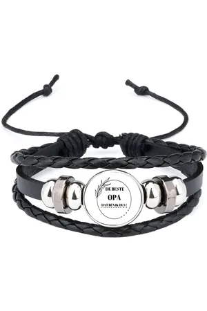 Akyol De beste opa dat ben ik dus armband zwart - Opa - de beste opa - verjaardag - cadeau - kado - geschenk