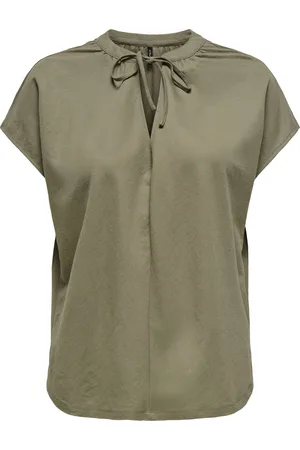 ONLY T-shirt Onljany S/s String Top Jrs 15351682 Walnut Dames Maat - L