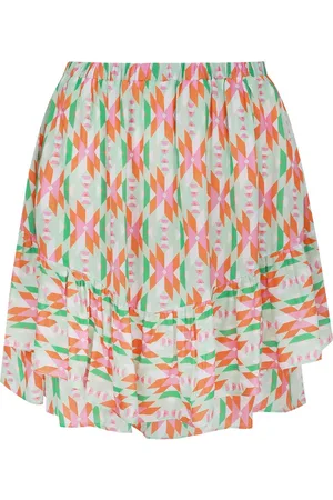 Fluresk Rok Daily Skirt 25zfsf01 011754 Offwhite/edge Water Green Dames Maat - W42