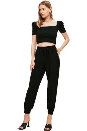 Trendyol Grijze Geweven Joggingbroek Twoss20Pl0129