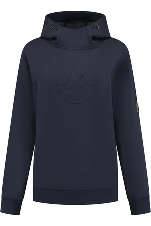 Travelin Maren - Zachte hoodie voor dames - Met steekzakken - Jumper met capuchon - Marineblauw