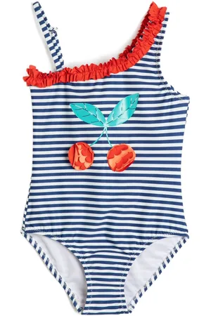 Koton Ruffle Gedetailleerd Badpak Met ????n Schouder En Appliqu??detail.